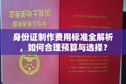 晴隆身份证制作费用标准全解析，如何合理预算与选择？