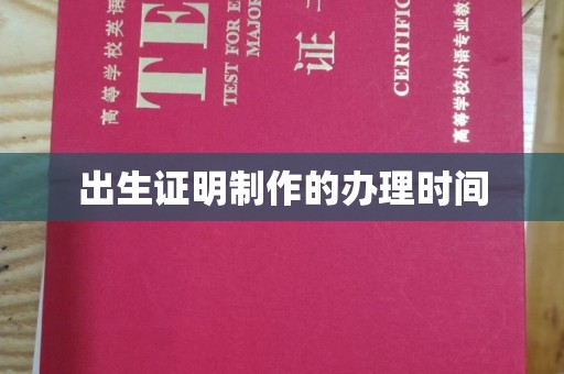 晴隆出生证明制作的办理时间