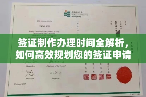 晴隆签证制作办理时间全解析，如何高效规划您的签证申请流程