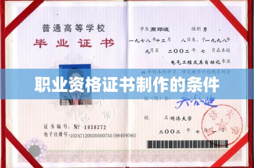 晴隆职业资格证书制作的条件